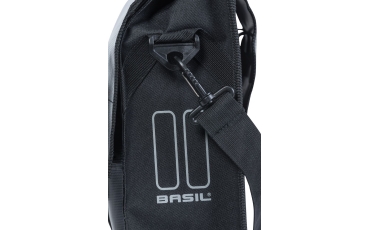 BASIL URBAN LOAD TORBA MESSENGER BAG, 17L, black/black